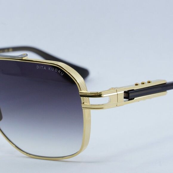 Dita KUDRU DTS-436-A-01 Sunglasses Gold/Black Aviator Frame, Grey Lenses - Picture 12 of 13
